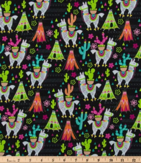 Llama Fabric -- 100% Cotton  Animal Fabric