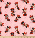Minnie Mouse on pink Fabric 100% Cotton - Licensed Fabric