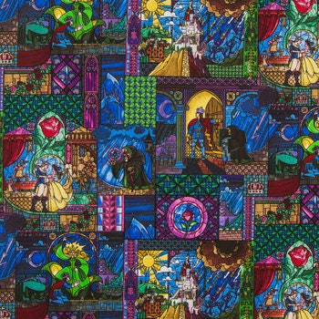 Belle's Castle Fabric - Beauty and the Beast - 100% Cotton -