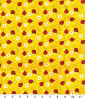 Ladybugs On Yellow- 100% Cotton