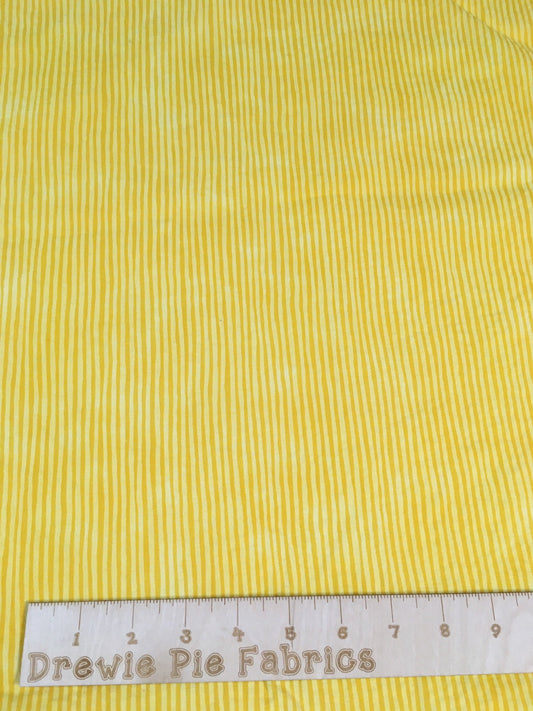 Yellow stripes fabric -  100% Cotton - Blender