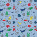 Half Pint Hero’s on blue- 100% Cotton Fabric