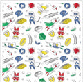 Half Pint Hero’s on white - 100% Cotton Fabric