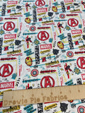 Marvel Superhero Fabric 100% Cotton Continuous cuts - Avengers - Iron Man- Black Panther- Captain America