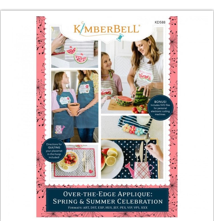 SALE! KID588 Over-the-Edge Appliqué: Spring & Summer Celebration Designers Kim Christopherson, KimberBellMachine Embroidery CD