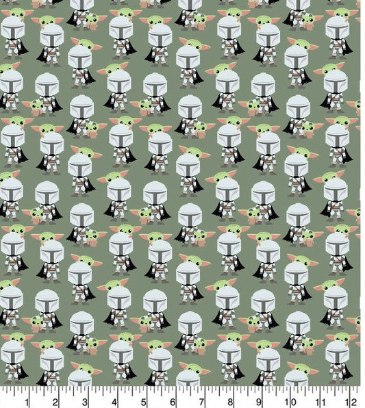 Star Wars Mando Hello Friend fabric- 100% Cotton fabric Licensed Fabric