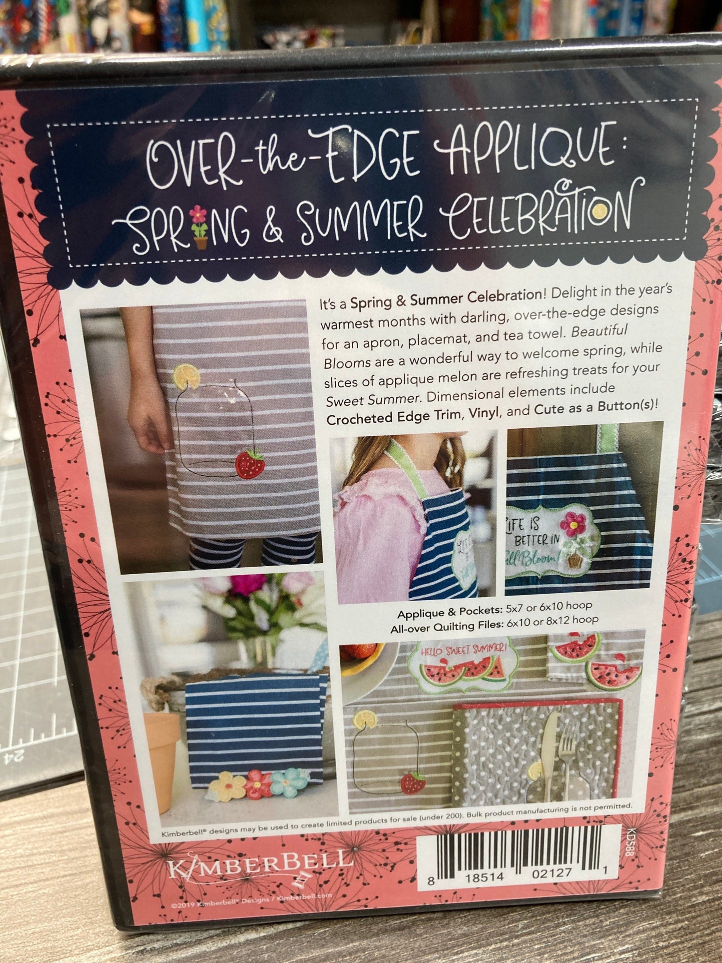 SALE! KID588 Over-the-Edge Appliqué: Spring & Summer Celebration Designers Kim Christopherson, KimberBellMachine Embroidery CD
