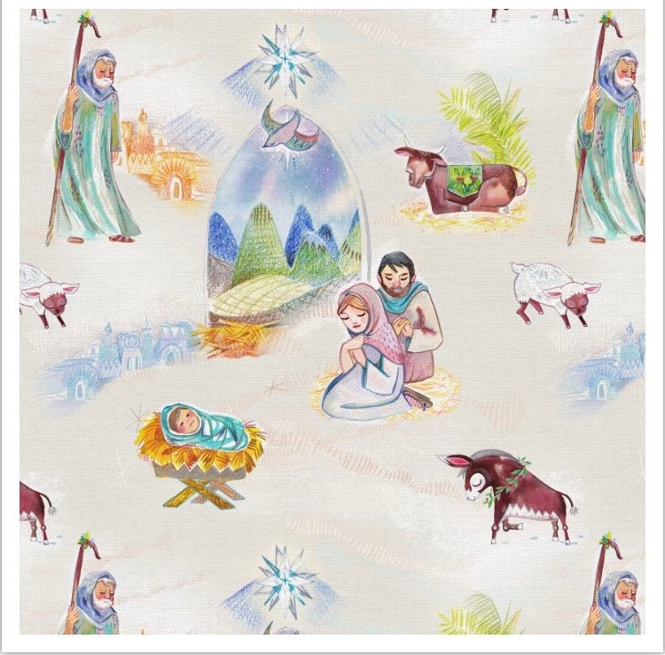 Christmas Peace fabric- Fat Quarters  - 100% Cotton - PSF120-21402