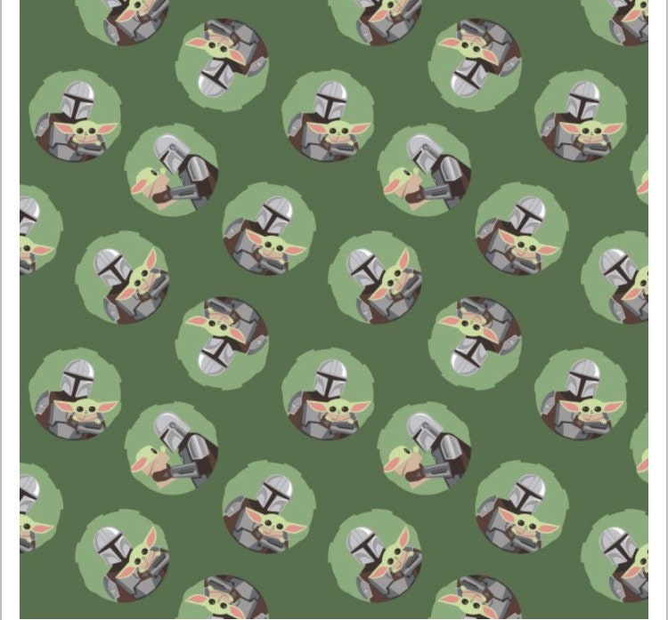 CAM73800265-1 Star Wars Mando Child Toss 100% Cotton- continuous cuts- fast shipping Licensed Fabric