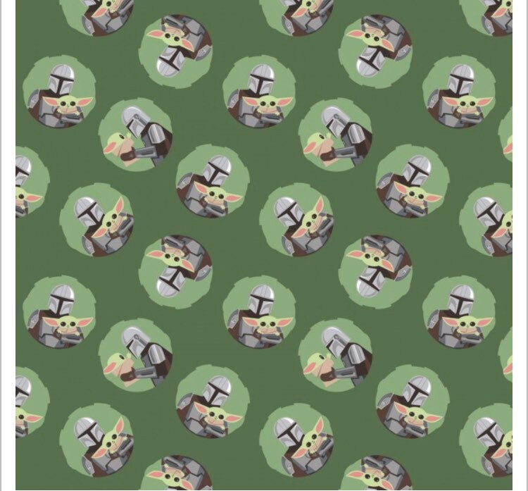 CAM73800265-1 Star Wars Mando Child Toss 100% Cotton- continuous cuts- fast shipping Licensed Fabric