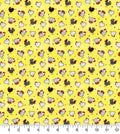 Patterned Chickens on yellow - Fabric - 100% Cotton