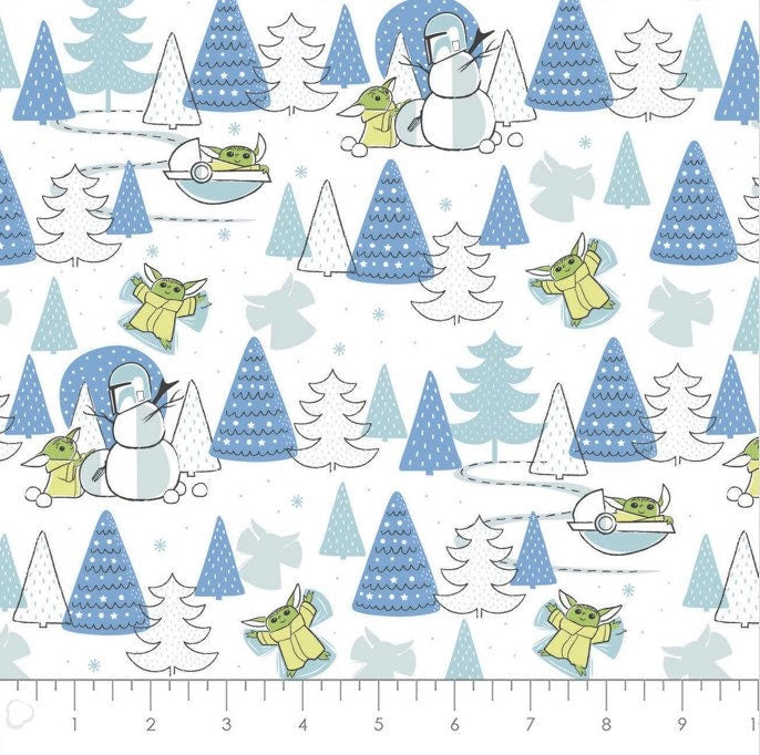 Star Wars Christmas Fabric- 100% Cotton Camelot - Character Winter Holiday II- Snowangels Licensed Fabric