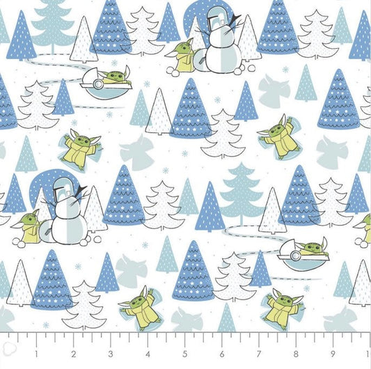 Star Wars Christmas Fabric- 100% Cotton Camelot - Character Winter Holiday II- Snowangels Licensed Fabric