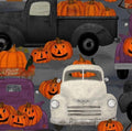 Spooky Night Fabric 100% Cotton 3W SPOOKY NIGHT 18115 Gray pumpkin patch