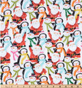 Christmas Snowy Santa & Friends Cotton FabricContinuous cuts- 100% Cotton -