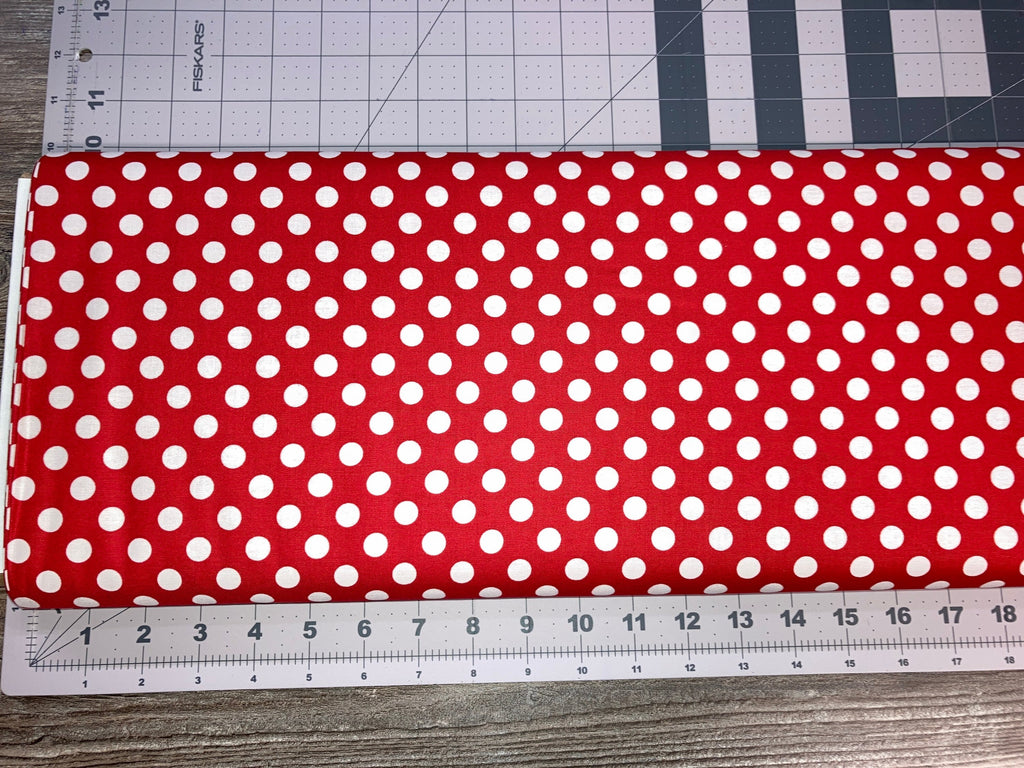 Dots Kimberbell Basics-MAS8216-R, Dots red white - 100% Cotton - Blender