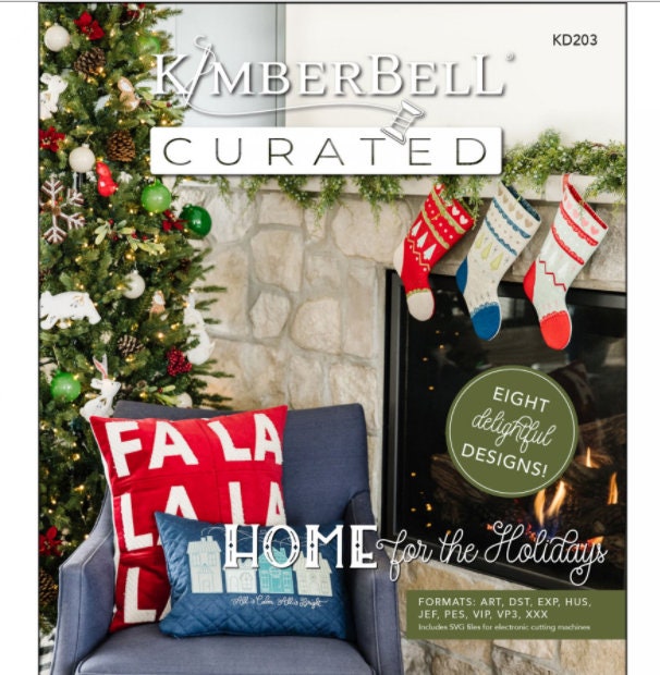 KID203 KimberBell Curated: Home for the Holidays Designers- Kim Christopherson, Machine Embroidery USB Stax