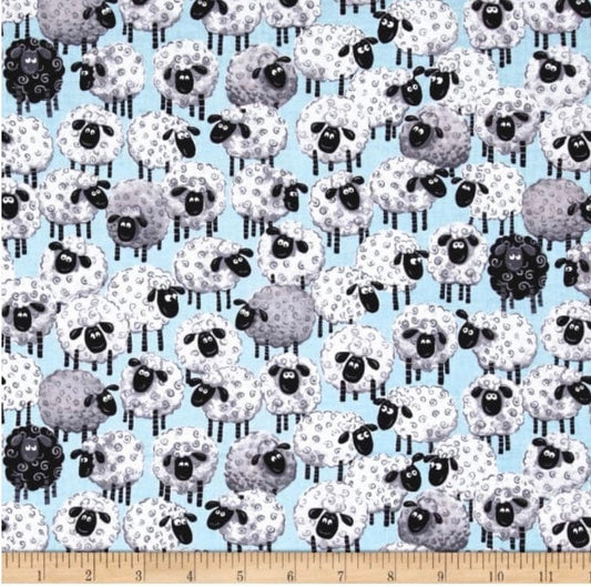 Lewe the Ewe Susybee Fabrics- 100% Cotton Animal Fabric Nursery