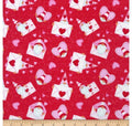 Henry Glass Gnomie Love Valentine Gnomes and envelopes cotton Fabric- 100% Cotton - Continuous Cuts