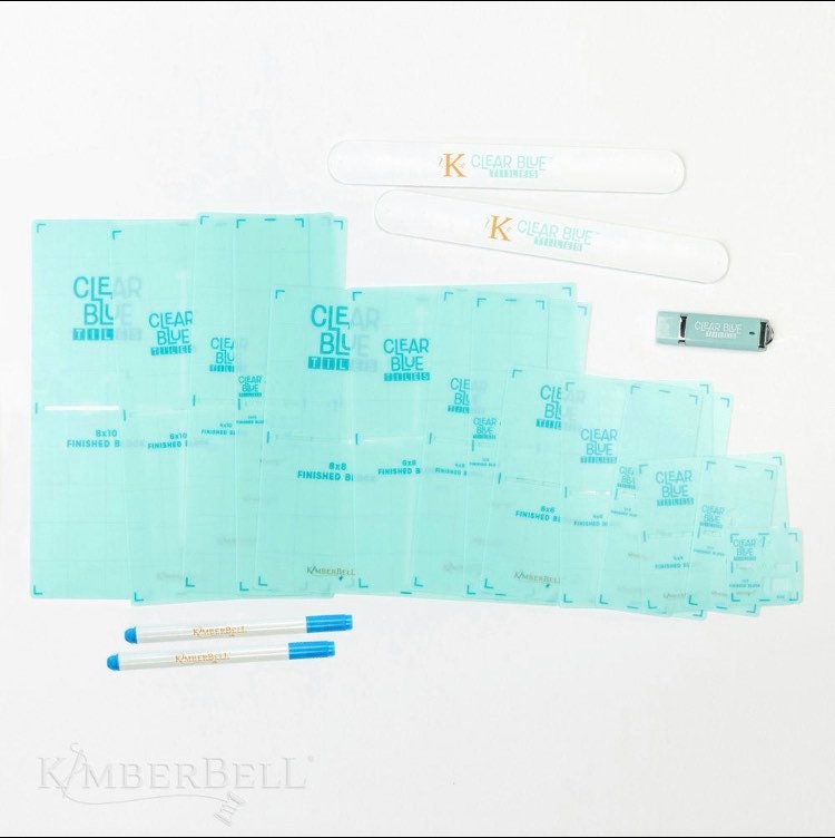 KIDTL105 Clear Blue Tiles Essentials Template Set Designer: Kim Christopherson