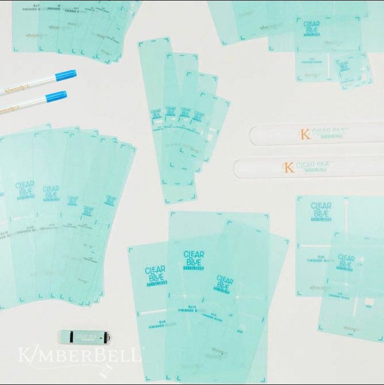 KIDTL105 Clear Blue Tiles Essentials Template Set Designer: Kim Christopherson