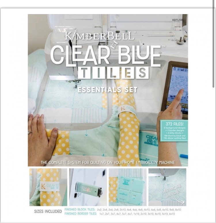 KIDTL105 Clear Blue Tiles Essentials Template Set Designer: Kim Christopherson