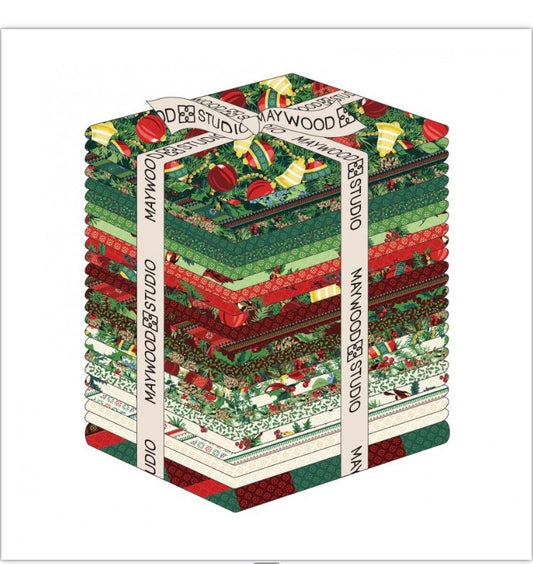 Joyful Fat quarter bundle24 FQ, 1 panel) -precuts- Maywood studios- 100% Cotton Stax