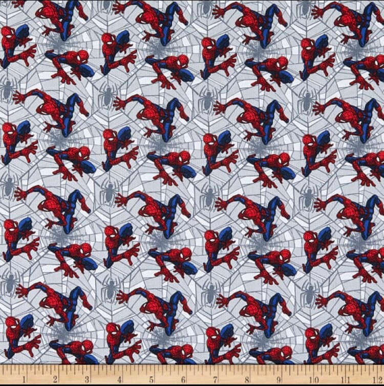 Spiderman Web Crawler Fabric - 100% Cotton Fabric- Continuous cuts by the 1/2 yard increment