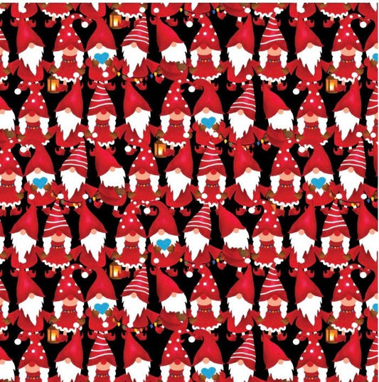 KAS12576P-12 Merry Gnomeville Chillin with My Gnomies - Pearl cotton fabric- Gnomes Christmas