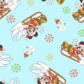 Mickey and Friends Christmas Sleds cotton fabric 100% Cotton - continuous cuts Licensed Fabric