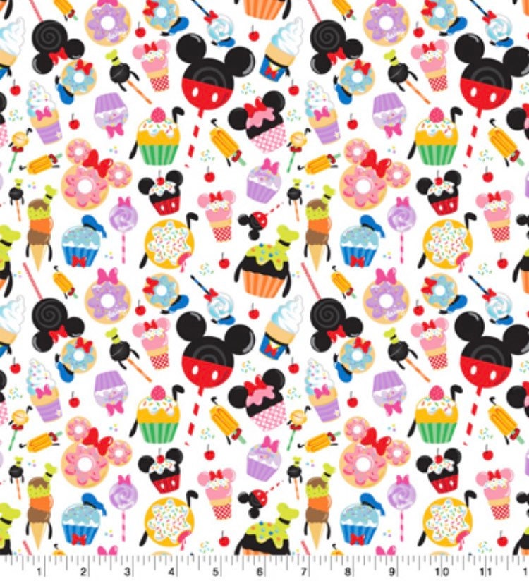 Fun Food Disney Cotton Fabric  - 100% Cotton - Licensed Fabric