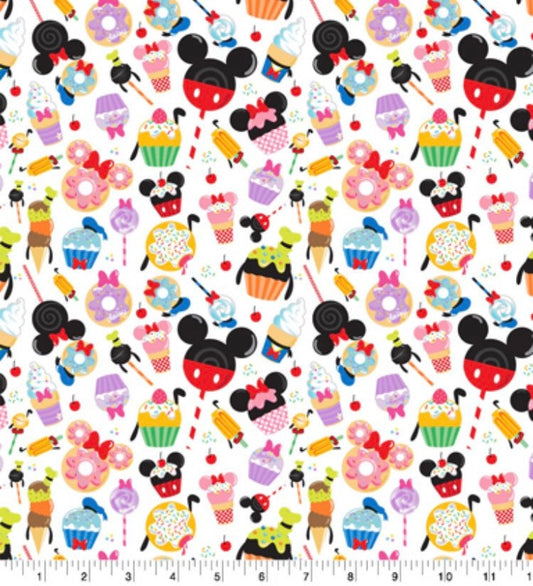 Fun Food Disney Cotton Fabric  - 100% Cotton - Licensed Fabric