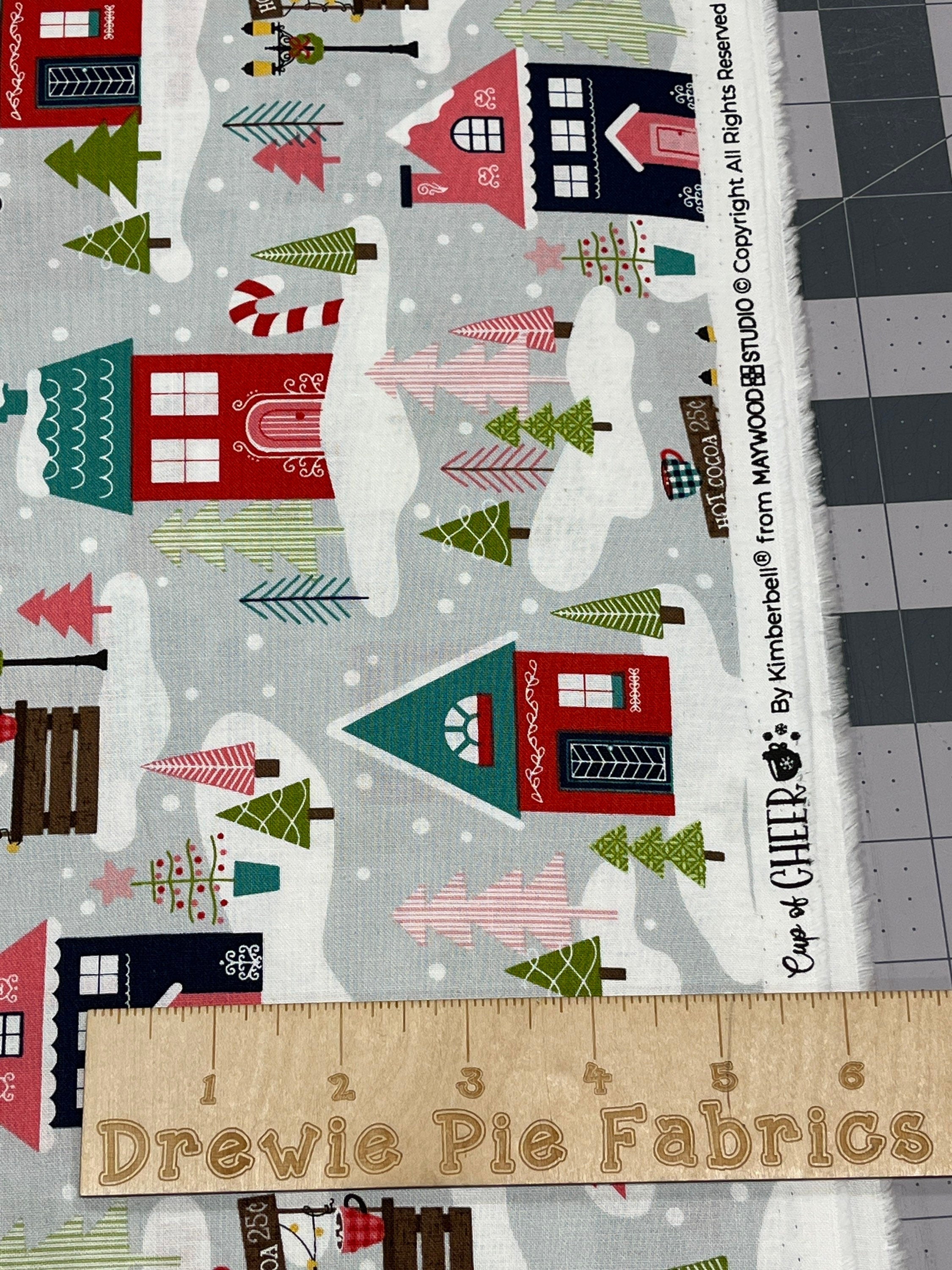 Cup Of Cheer Kimberbell Chrstmas Cotton Fabric 10202 N MAS10202-W