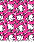 Hello Kitty on Pink - Fat Quarter - 100% Cotton -