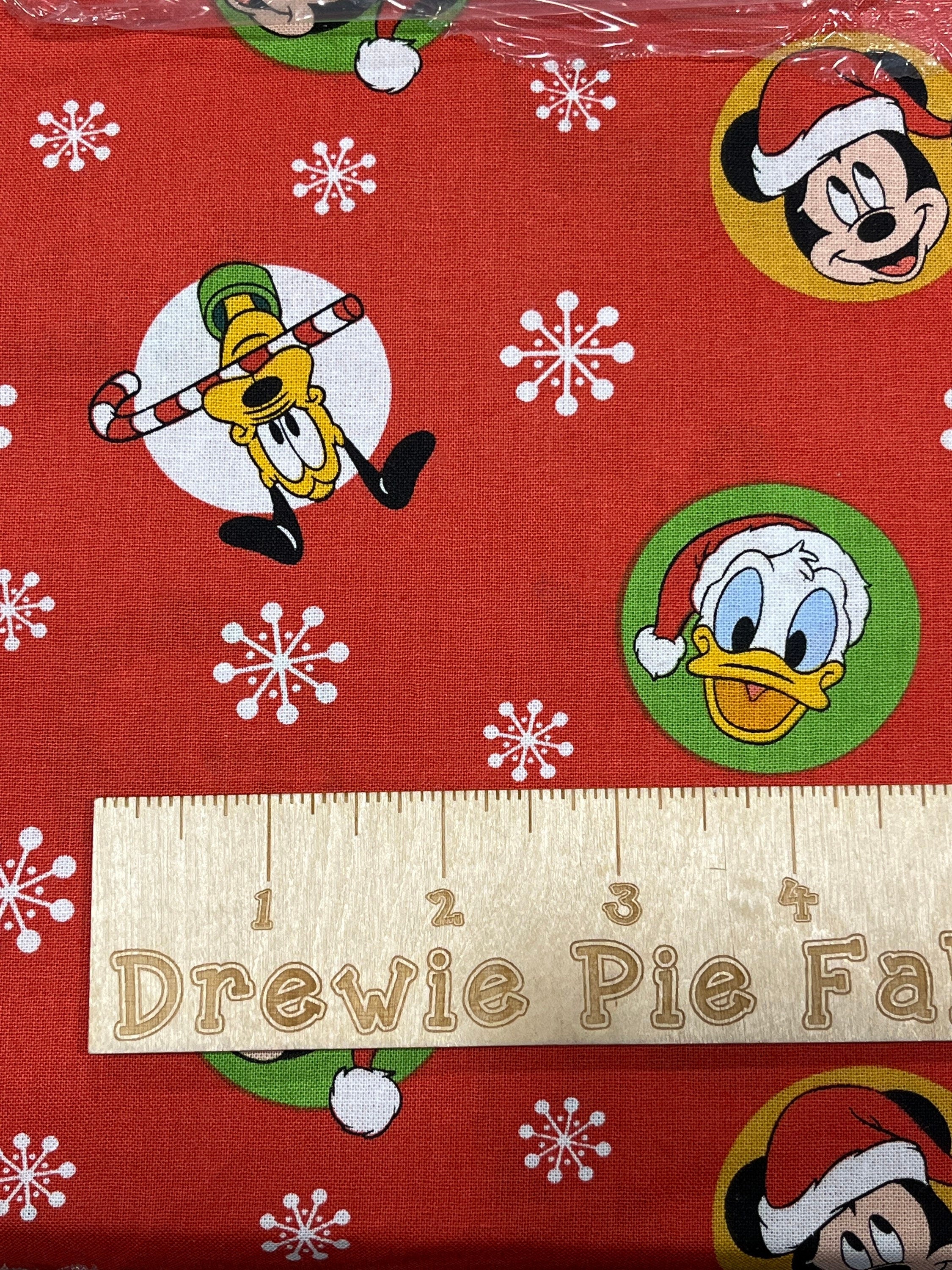 Mickey and Minnie Mouse Christmas character Disney and Friends fabric- 100% Cotton - Licensed Fabrics