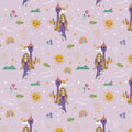 Princess Rapunzel Tangled Disney cotton fabric-100% Cotton - continuous cuts- Heart of a Princess - Licensed Fabric