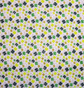 St. Patrick’s Day Shamrocks Clover Metallic Cotton fabric- 100% Cotton - continuous cuts