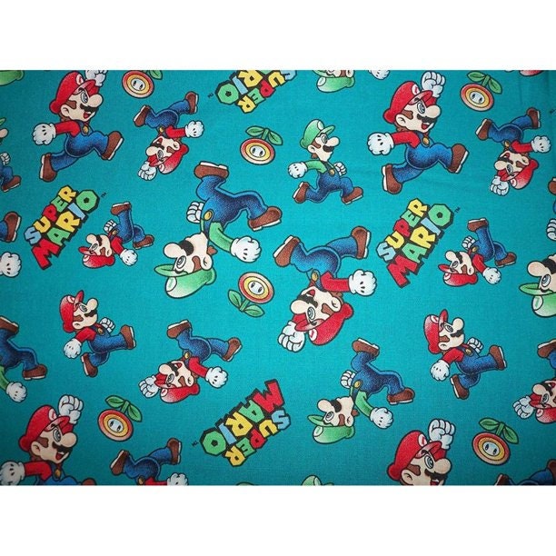 Super Mario World fabric- Fat Quarters - 100% Cotton - Licensed Fabric