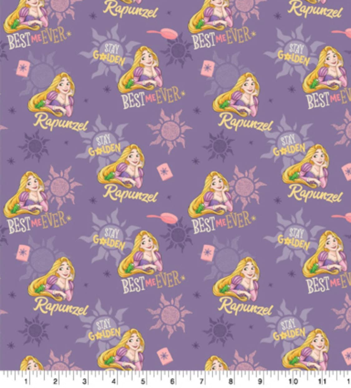 Princess Rapunzel Tangled Best Disney cotton fabric 100% Cotton - continuous cuts Licensed Fabric