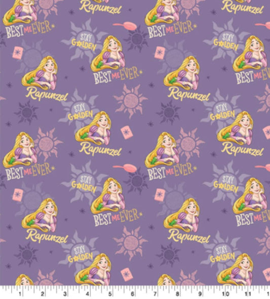 Princess Rapunzel Tangled Best Disney cotton fabric 100% Cotton - continuous cuts Licensed Fabric