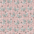 Roost Red Farm Fresh Cotton fabric- continuous cuts- fat quarters.Benartex Fabrics