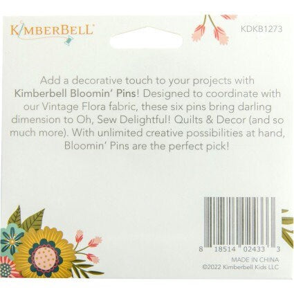 Kimberbell Bloomin' Pins - Six decorative Pins - KDKB1273  - KIDKB1273