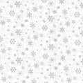 End of Bolt - Snowflake Glitter Christmas Cotton Fabric Snowflakes on White-