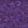 Glitter Accent Spiderwebs on Purple Fabric - Cotton Halloween Fabric - 100% Cotton - Continuous cuts -