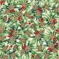 MAS9915-SW Joyful Cutting Pincone and Berries Cotton Fabric- Maywood studio