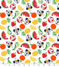 Micky and Minnie Fruit Toss Disney Cotton Fabric- 100% Cotton - Licensed Fabric