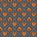 Halloween Village Pumpkin Orange Fabric cotton fabric 100% Cotton