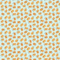 On the Farm Chicks on Turquoise Fabric - 100% Cotton CON9453-80