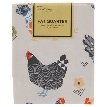 Chicken Fabric - Fat Quarters - 100% Cotton -