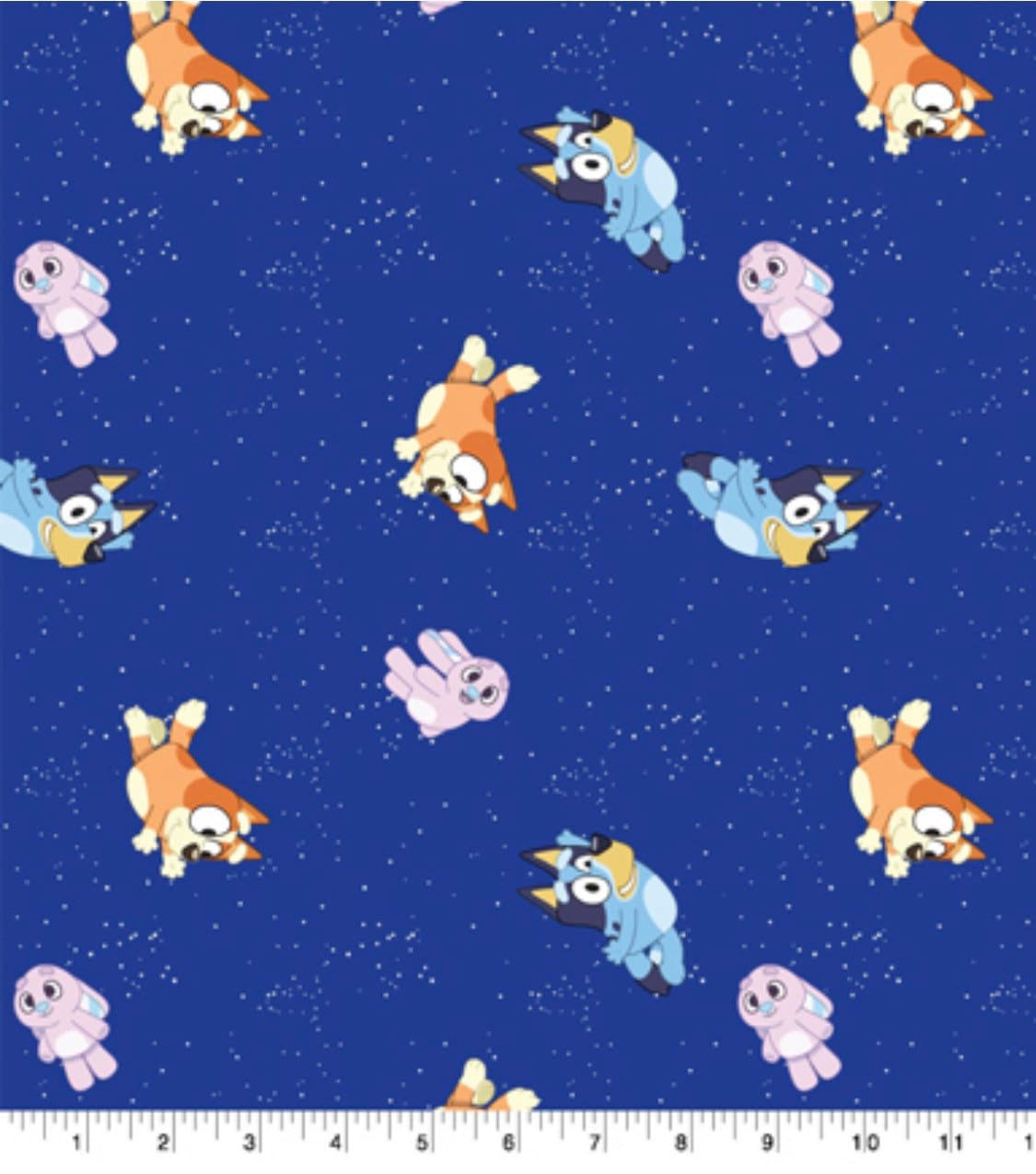 Bluey Goodnight Cotton Fabric- 100% Cotton - continuous cuts